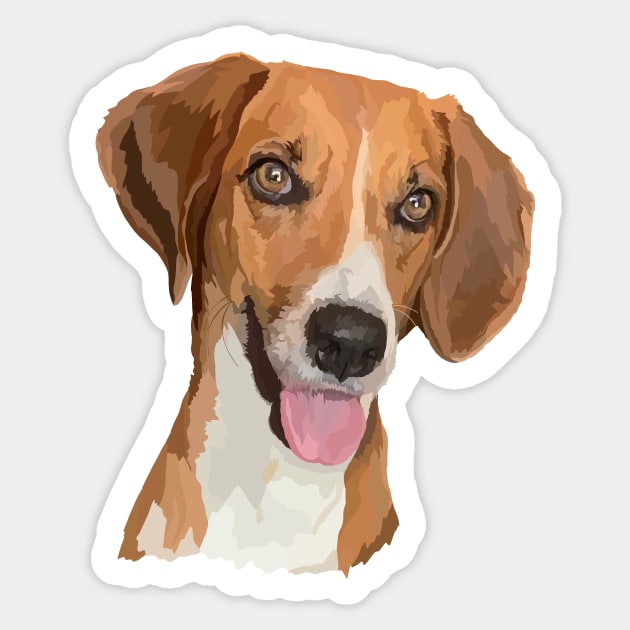 Foxhound Sticker by Poohdlesdoodles